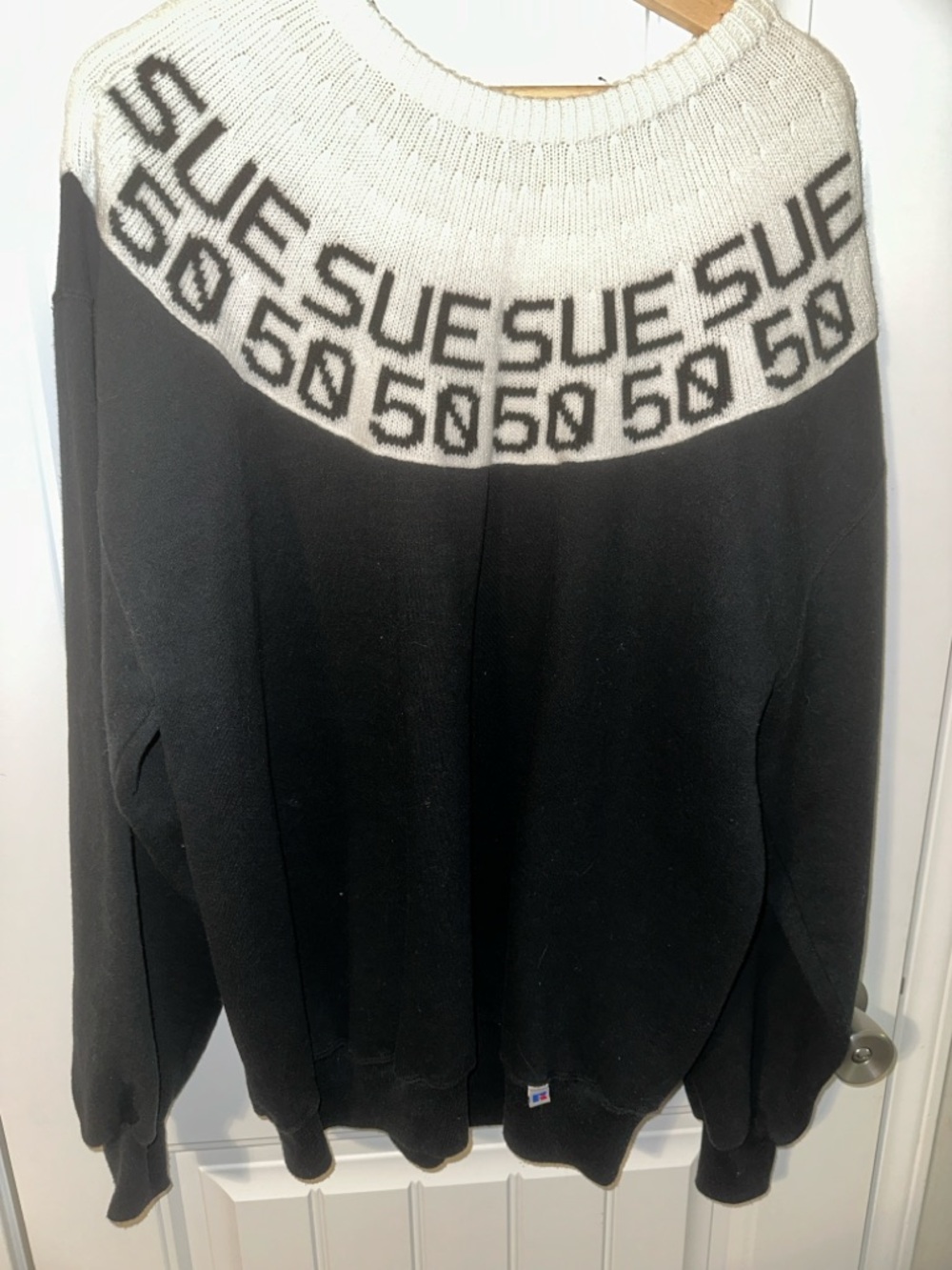 Handmade Black and White Sweatshirt